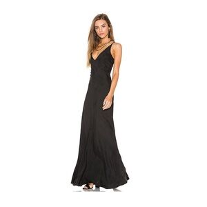 Line & Dot Adele Bias Maxi Dress in Black | Sz Small